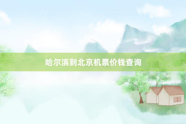 哈尔滨到北京机票价钱查询