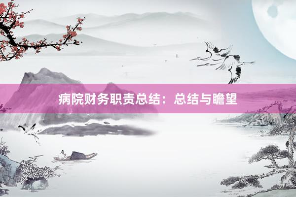 病院财务职责总结:总结与瞻望